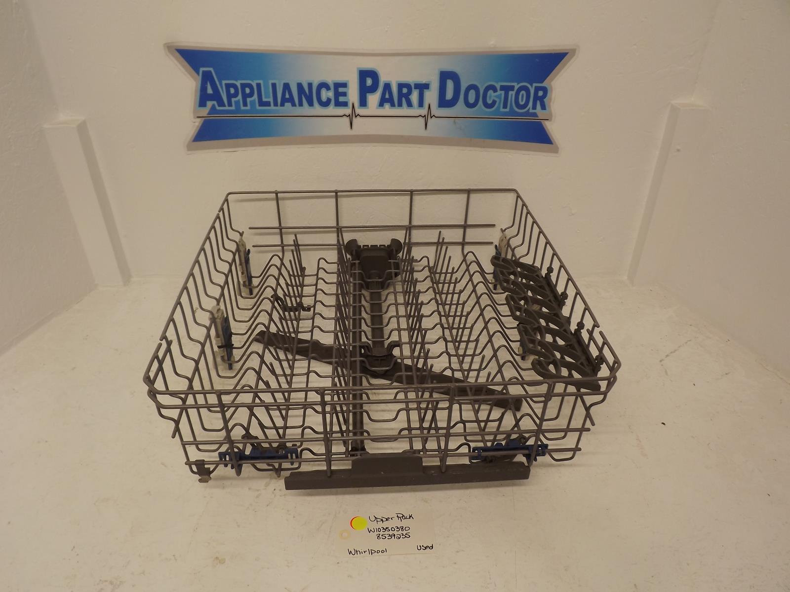 Whirlpool Dishwasher W10350380 8539235 Upper Rack Used Whirlpool Dishwasher W10350380 8539235 Upper Rack Used